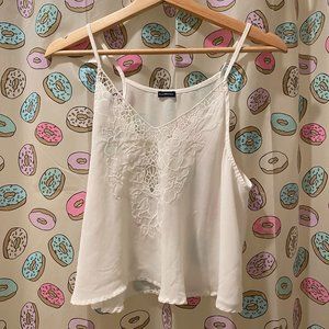 Brandy Melville Sheer White Tank Top